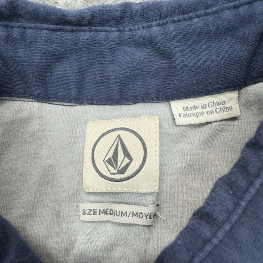Volcom Pullover Knit Polo Shirt Men's Size M Blue Short Sleeve‎ A01314S0 - Picture 8 of 12
